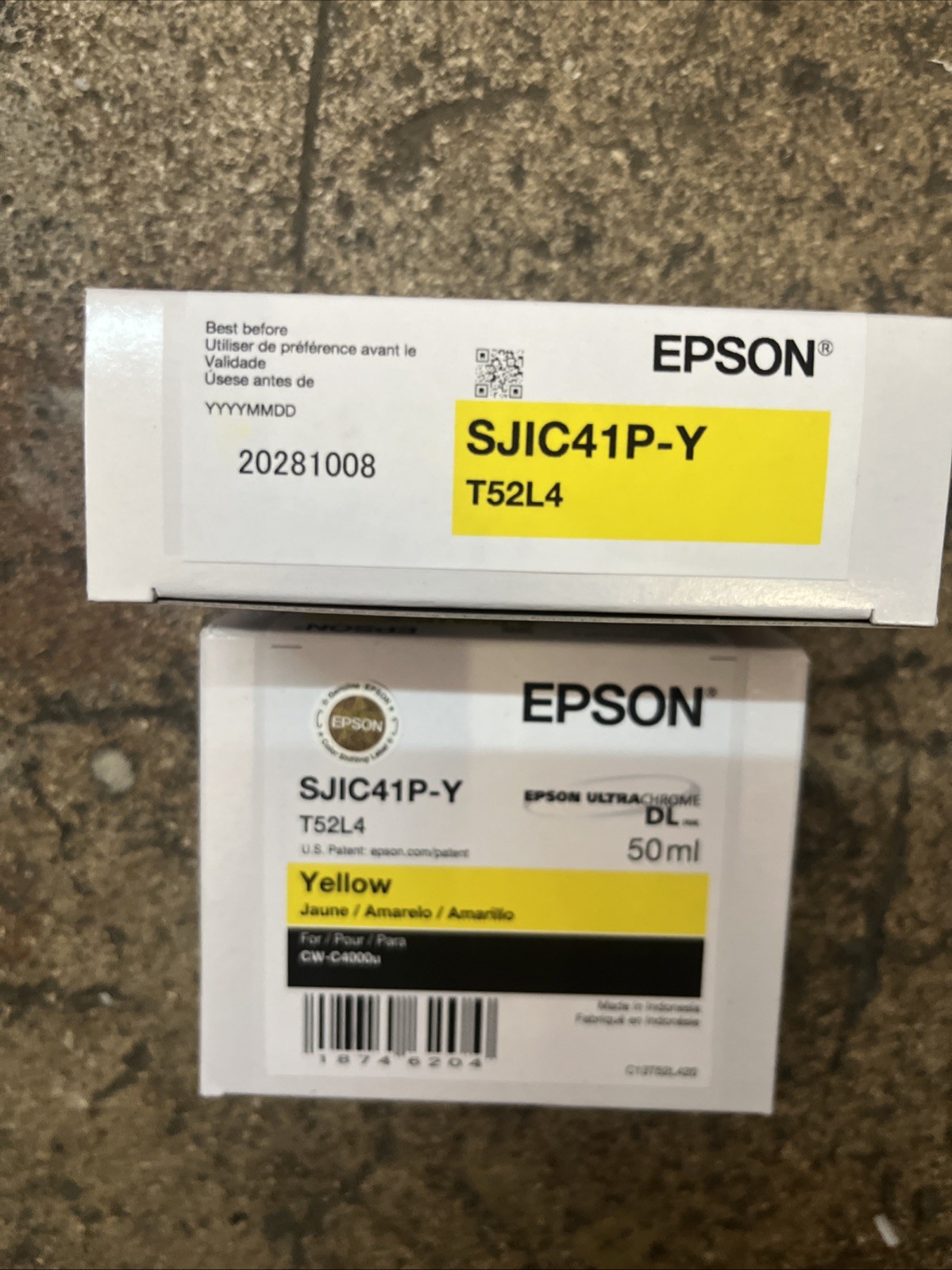 OEM Epson Yellow Ink Cartridge SJIC41P-Y | T52L4 Expires 10/08/2028  NEW