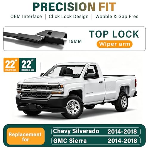 Windshield Wiper Blade Replacement for Chevy Chevrolet Silverado GMC Sierra |