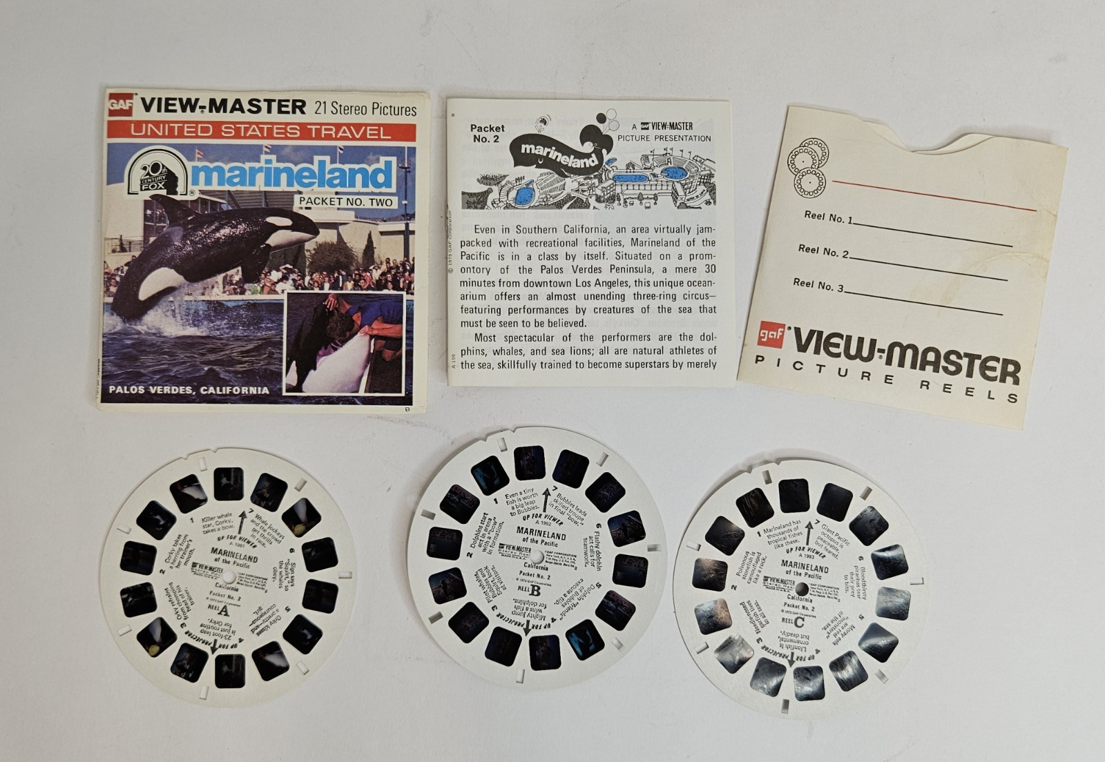 Vintage View-Master Junior Projector w/ Box, Reels & Paperwork – Powers On –