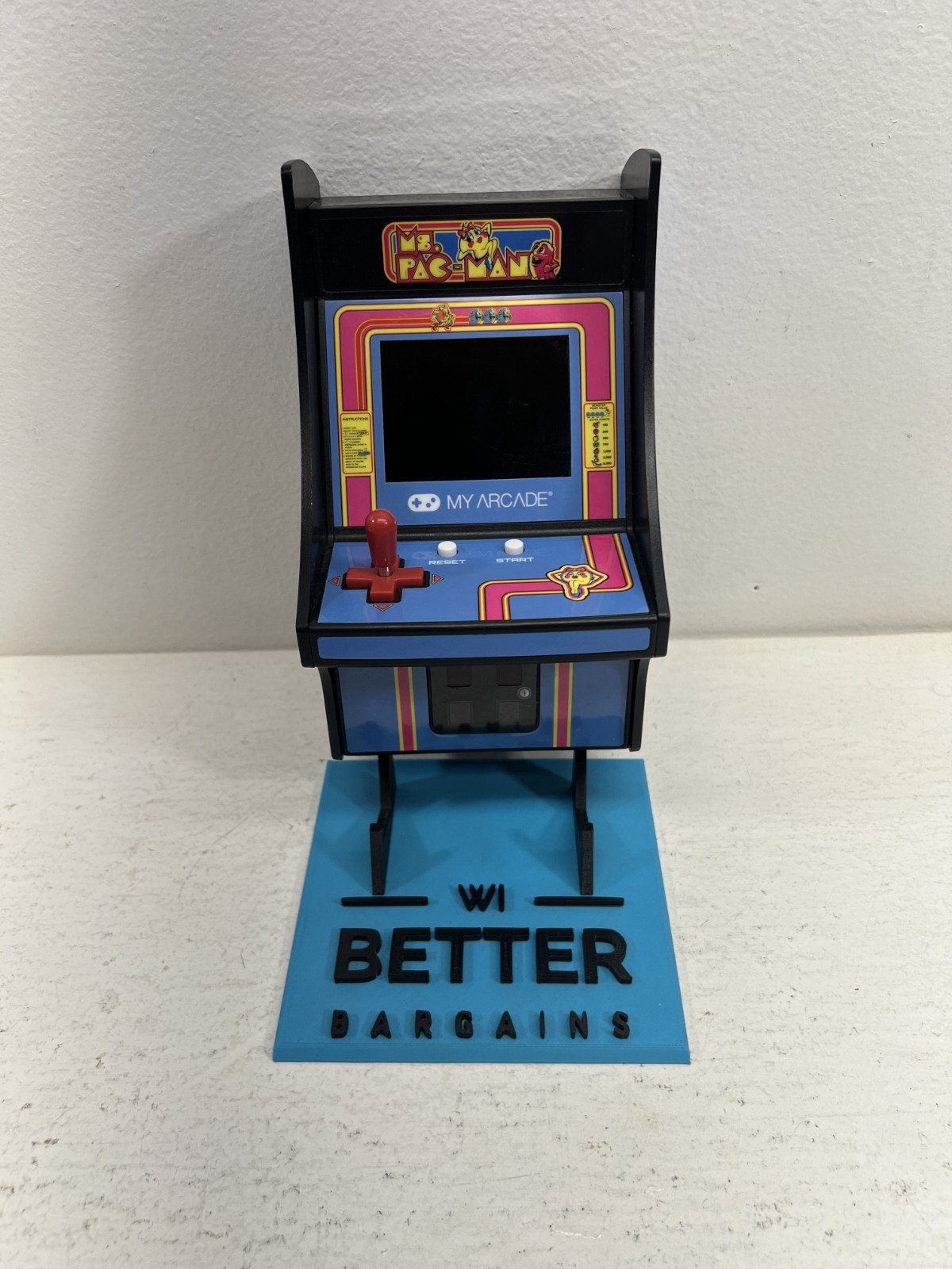 Ms. Pac-Man My Arcade 7” Mini Arcade Machine Video Game Bandai Namco - Tested