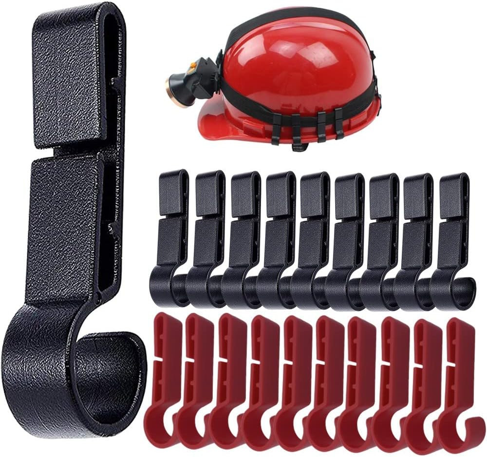 Clips para Linterna Frontal en Casco Paquete de 20 Gancho para Linterna Frontal