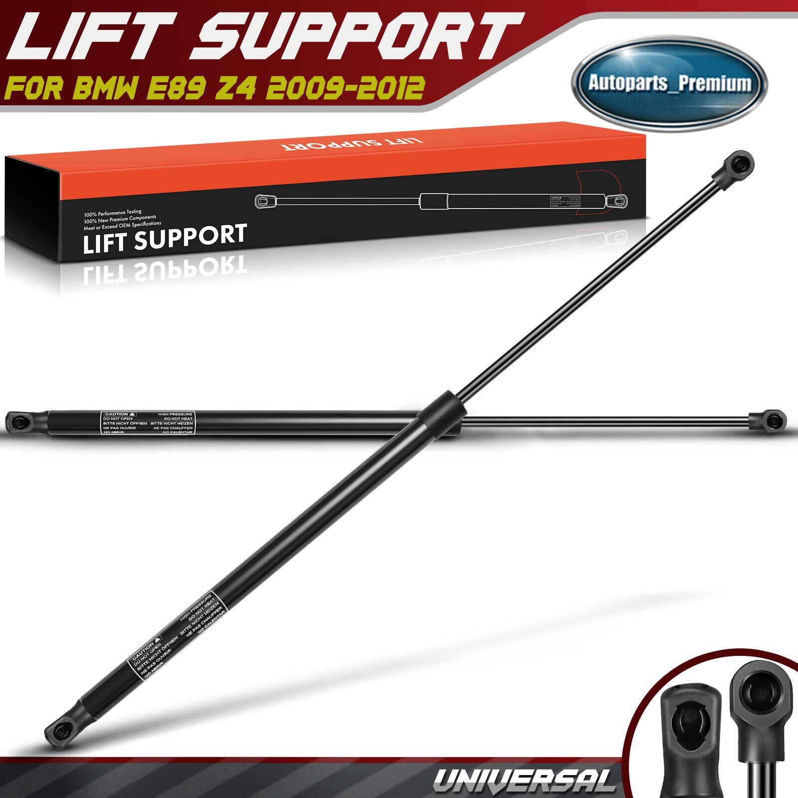 2Pcs Front Hood Lift Supports Shocks Struts for BMW E89 Z4 2009-2012 51237191528