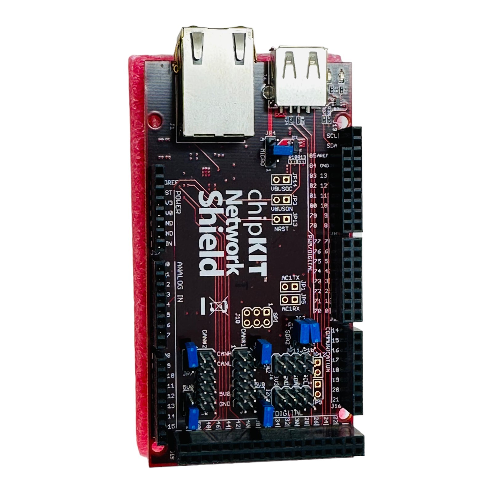 DILIGENT TDGL006 chipKIT NETWORK SHIELD COMMUNICATIONS EXPANSION FOR Max32 NOS