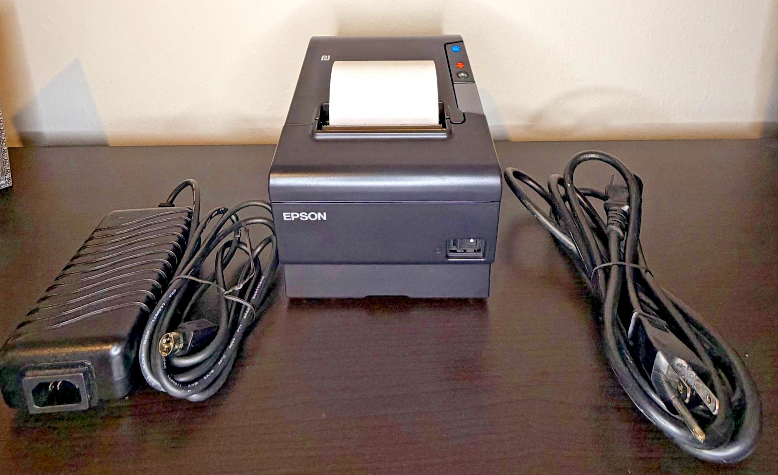TESTED Epson TM-T88VI POS Compact Thermal Receipt Printer Ethernet USB Square