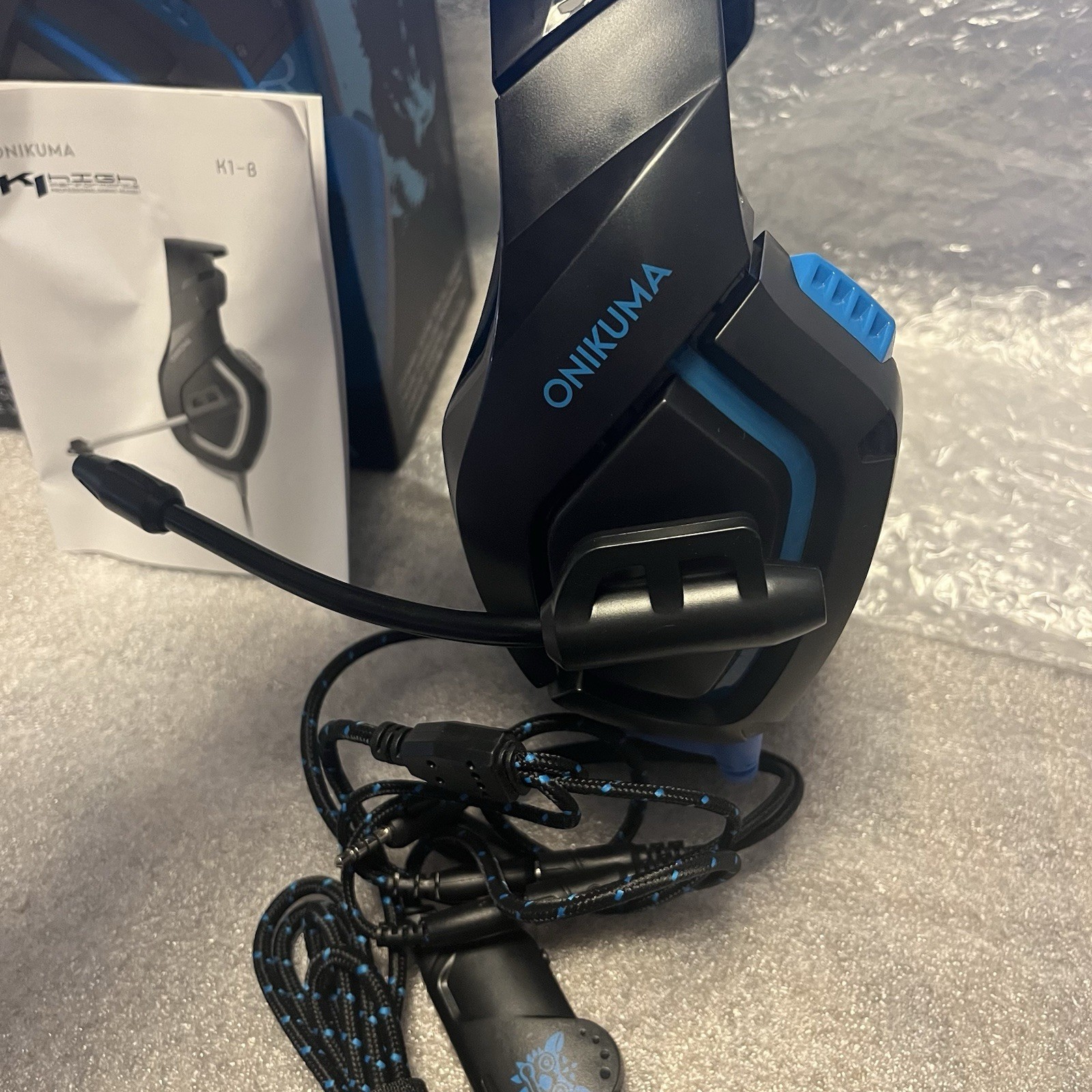 ONIKUMA K1-B PRO Gaming Headset New In Open Box Blue
