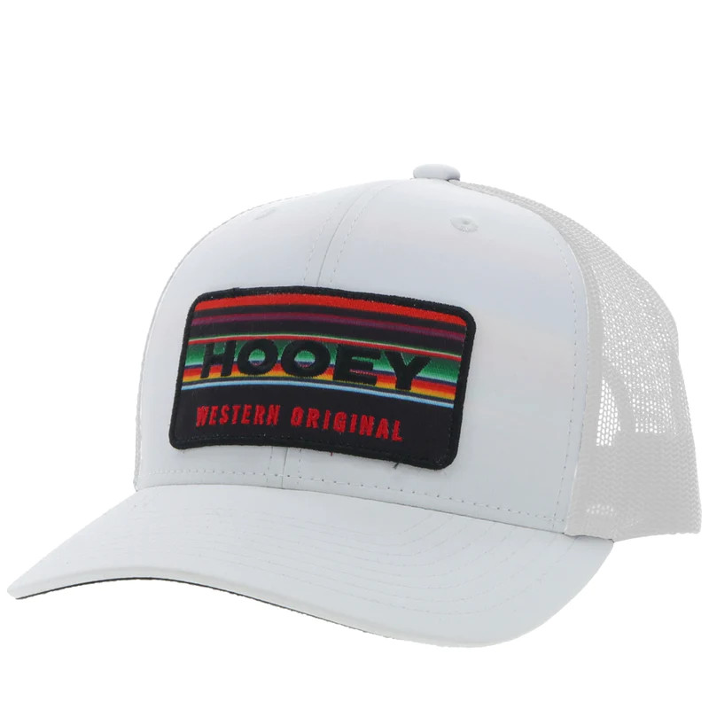 Hooey Horizon White Serape Patch - Hats Cap - 2335T-Wh