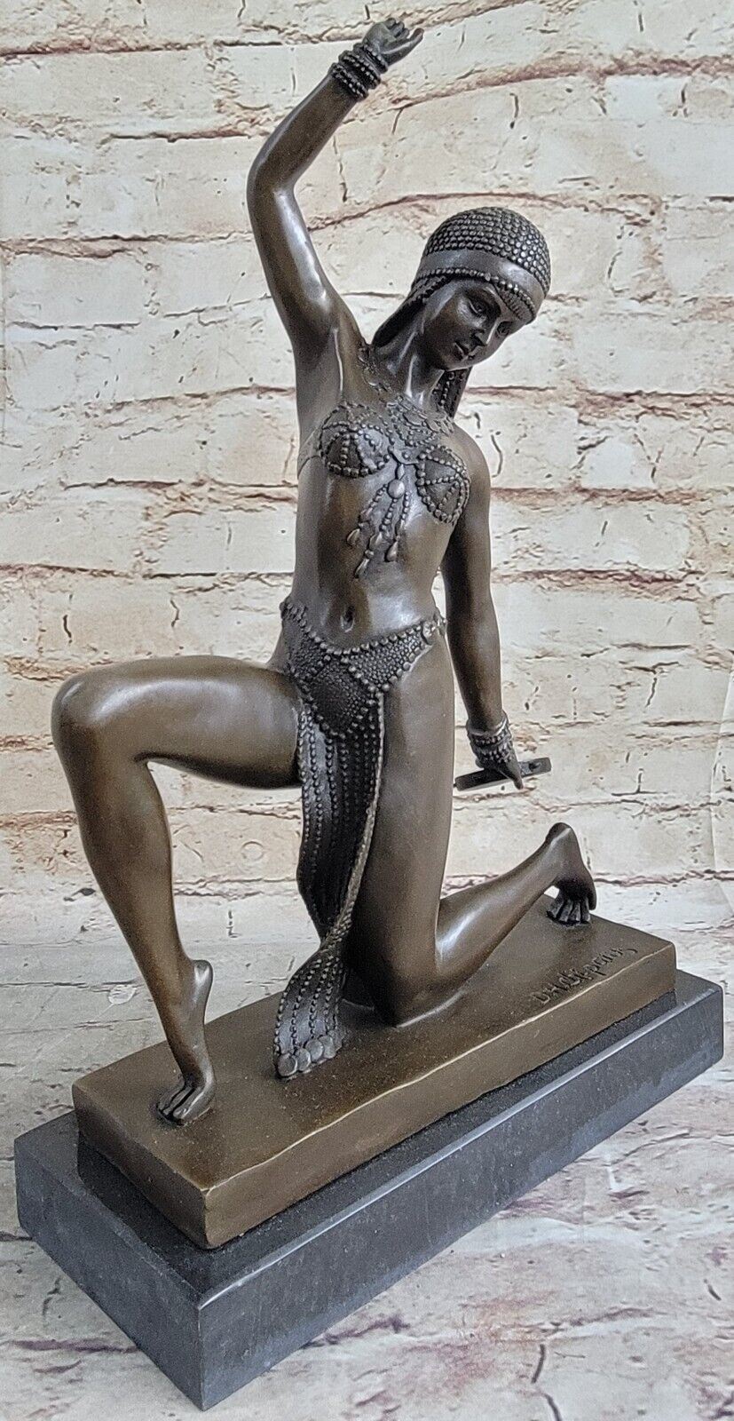 Elegant Amazing Sensual Bronze - Dancer - D. H. Chiparus Dance Trophy Decor