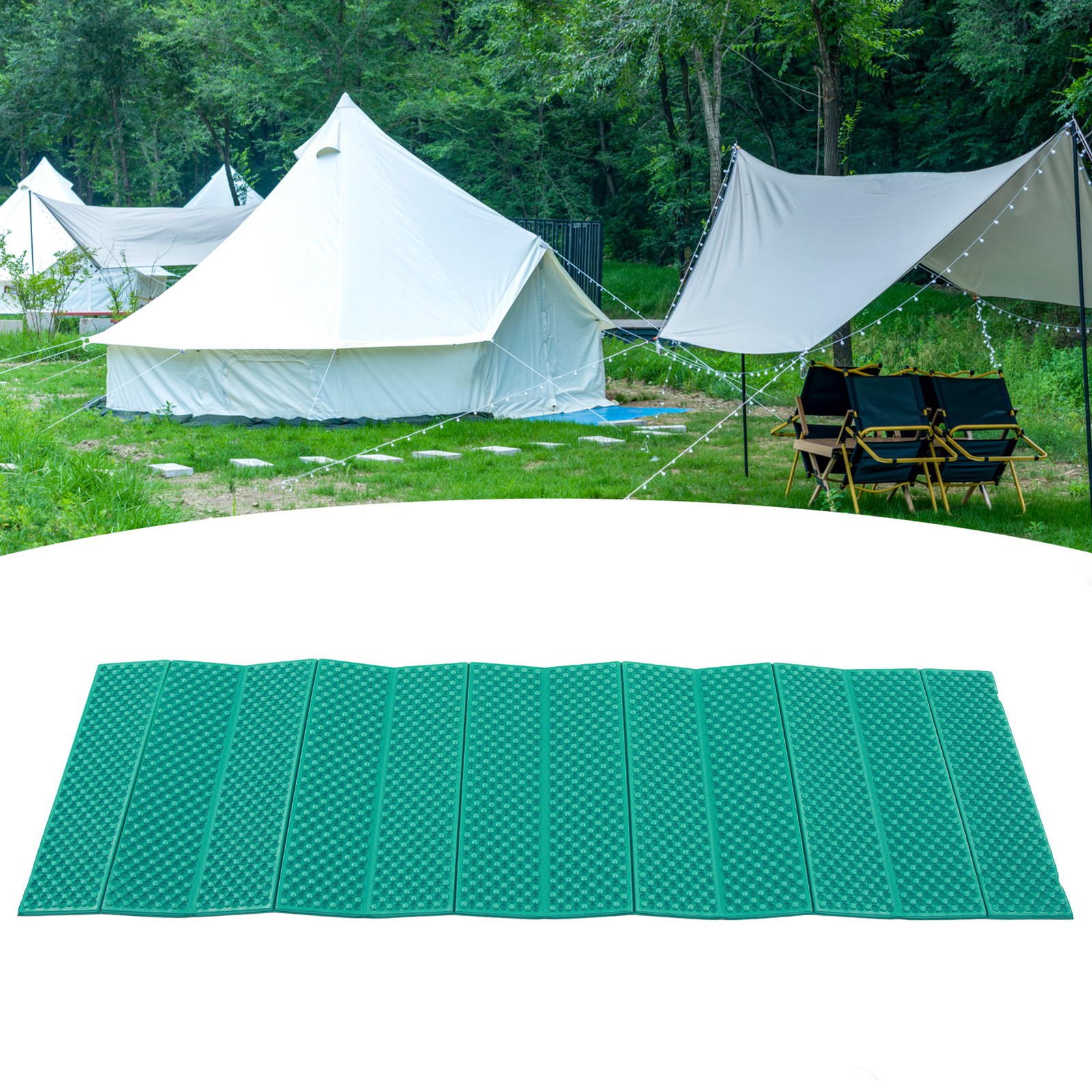 Double Egg Crate Sleeping Pad Thick Foam For Camping Outdoors