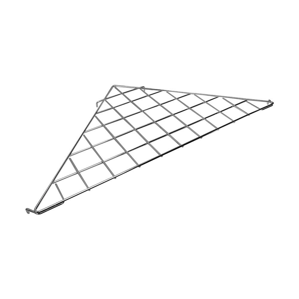 Corner Triangle Wire Grid Shelf Slat Grid 24" x 24" x 32"