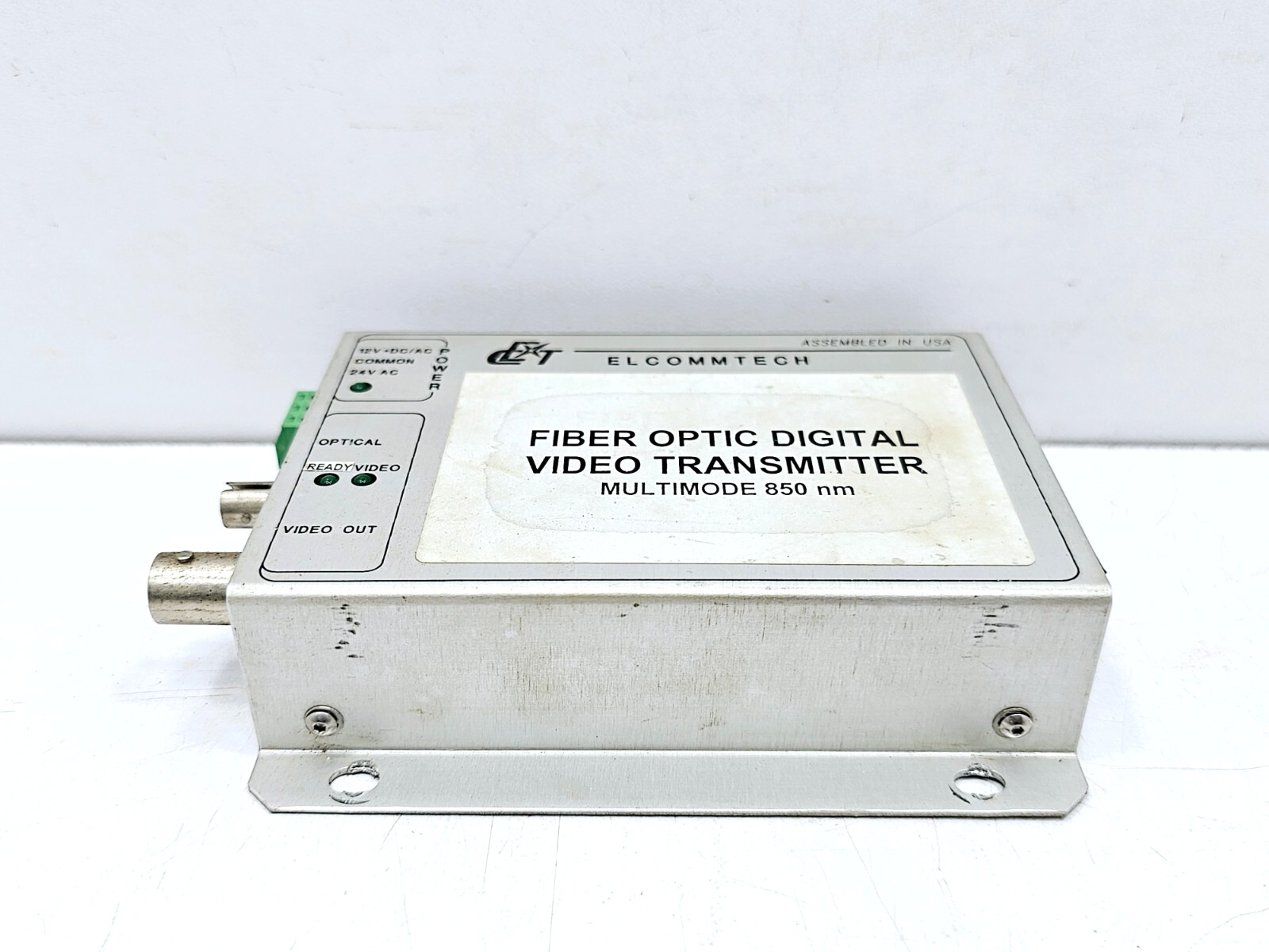 100HM-VT-M1ST ELCOMMTECH FIBER OPTIC DIGITAL VIDEO TRANSMITTER 3VBZ6