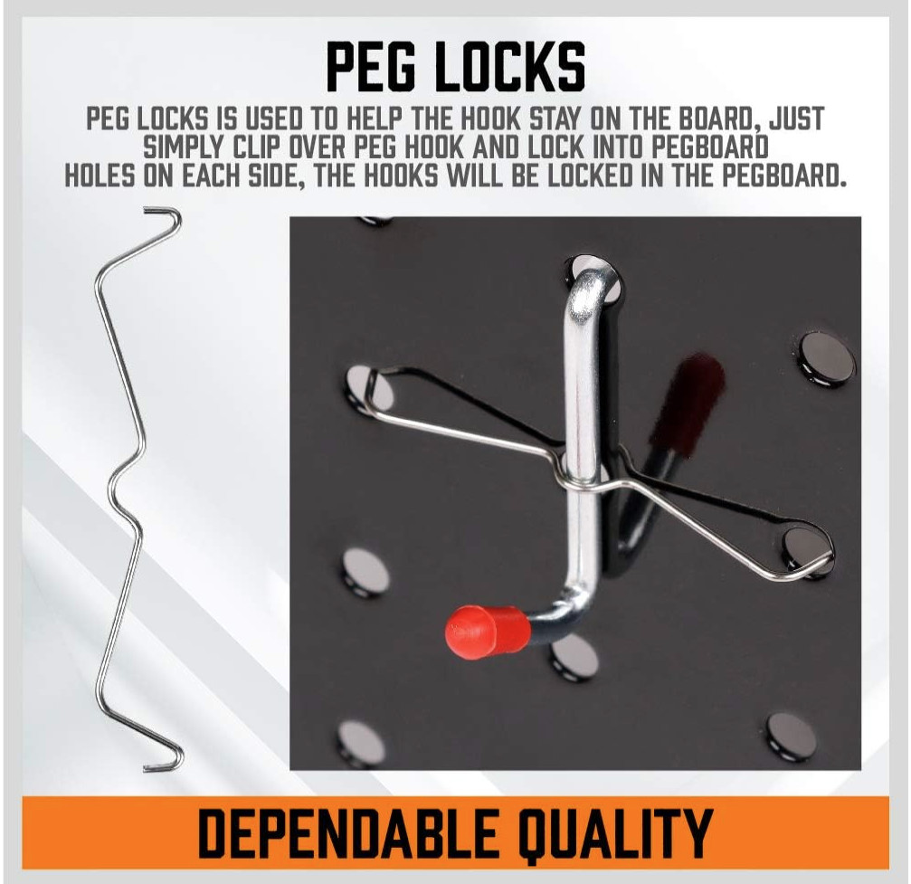 238-Piece Pegboard Hooks Assortment, Pegboard Accessories with Pegboard Bins