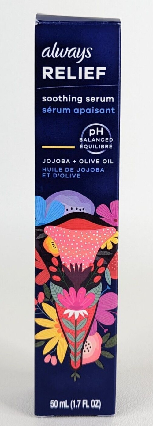 Always RELIEF Soothing Serum for Pubic Skin Bikini Line Post Shave Relief - NEW