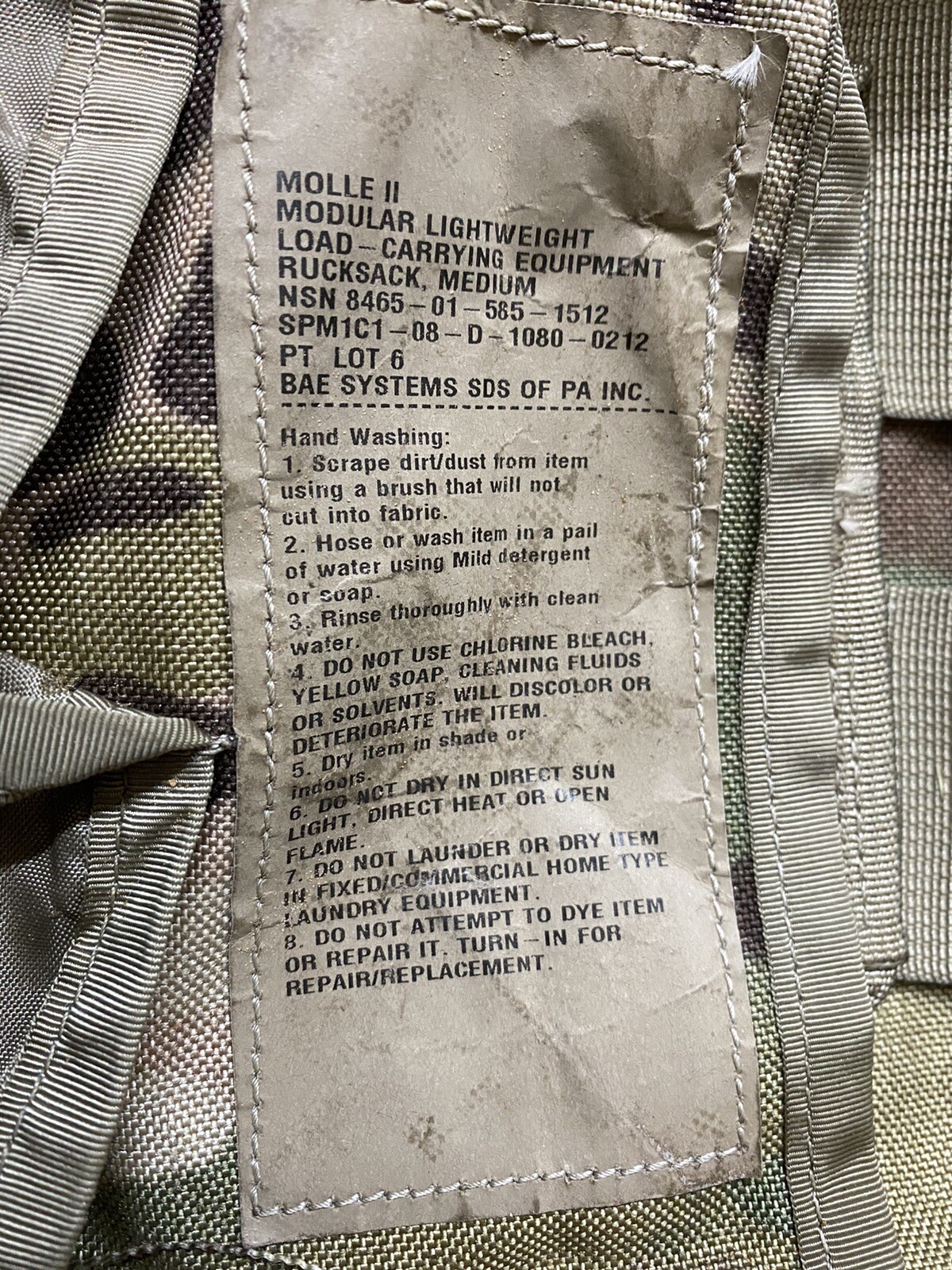 Ocp Scorpion Medium Molle II Backpack 3 Days Assault Pack 8465-01-585-1512