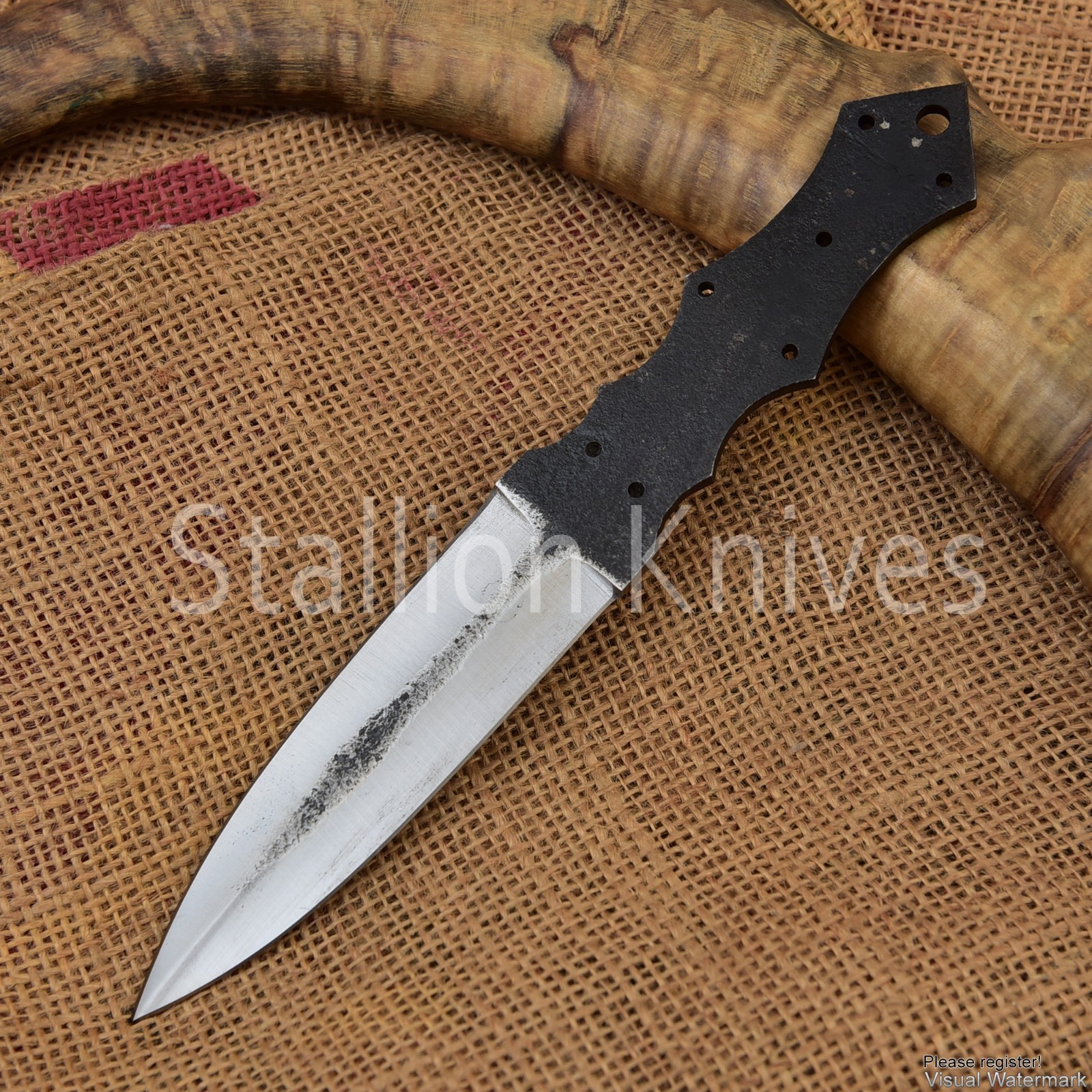 8''  Premium Carbon Steel Skinning Knife Blank – Hunter Diy Blade Making Supply