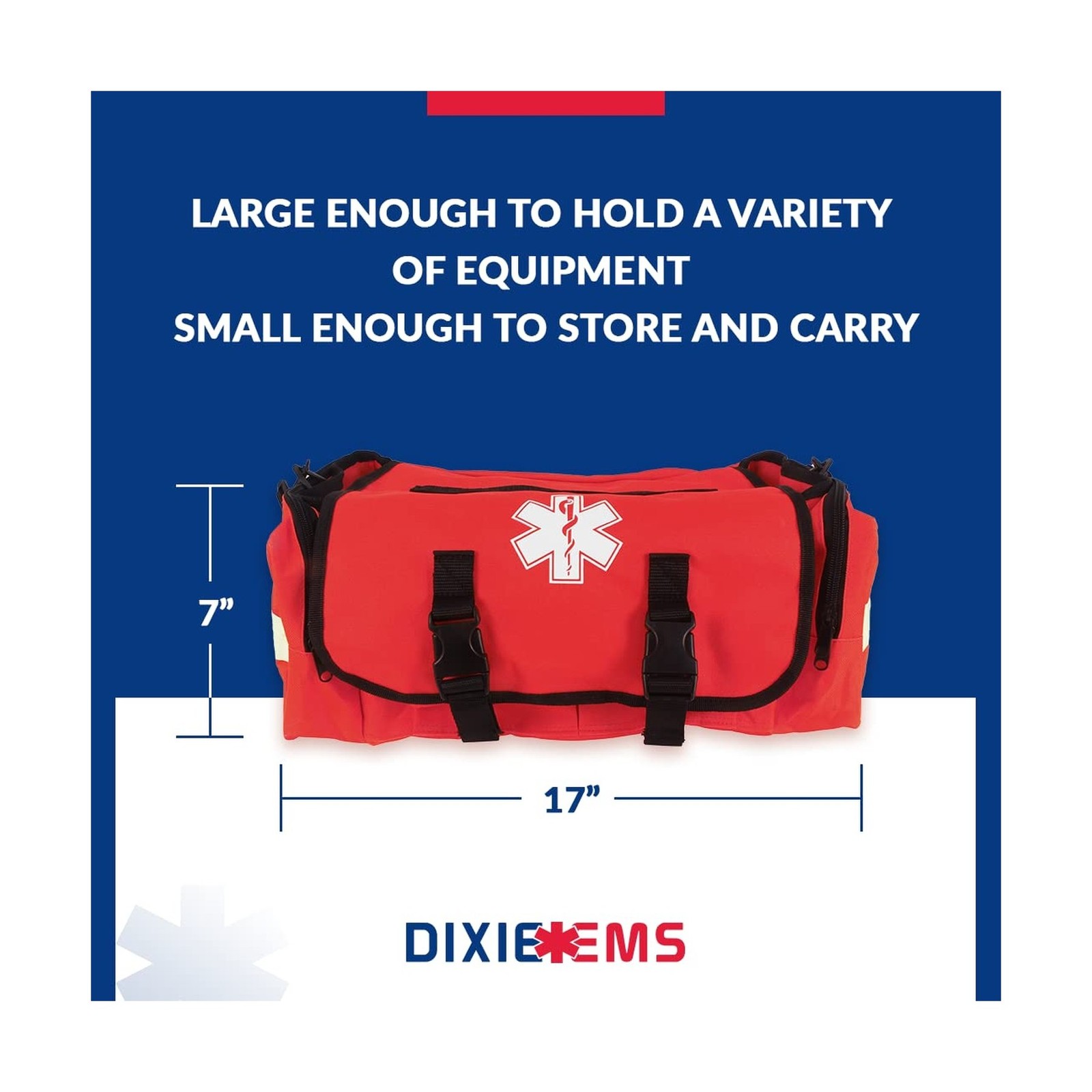 Dixigear First Responder On Call Trauma Bag W/Reflectors - Red