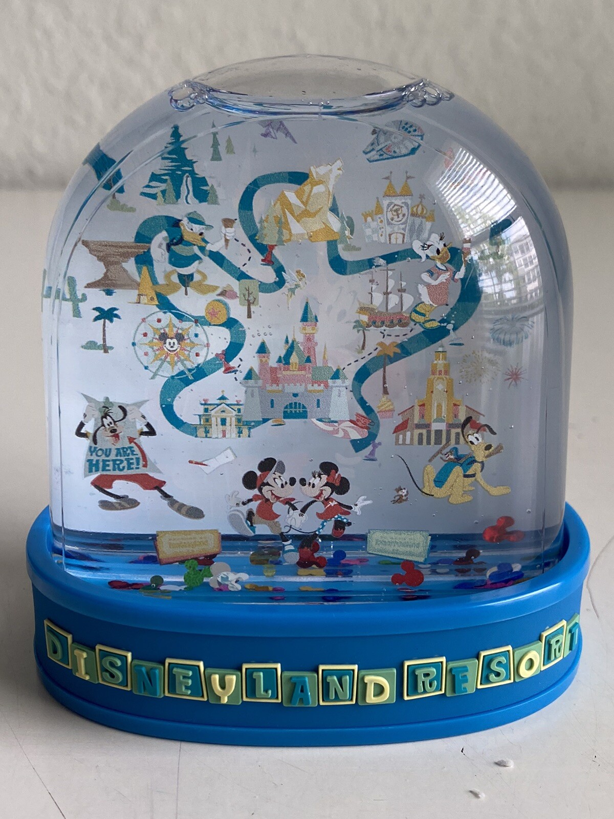 Disneyland Resort Mickey Mouse And Friends Play In The Park Snow Globe Pixar NEW