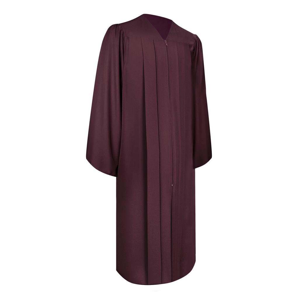 Endea Graduation Matte Finish Maroon Gown High School and University