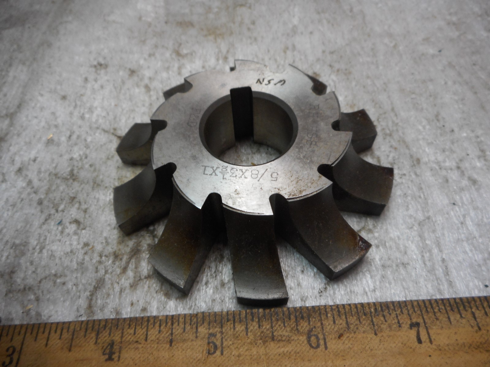 F & D 5/8" RADIUS HS CORNER ROUNDING MILLING CUTTER, 3 1/2" x 5/8R x 1 RH