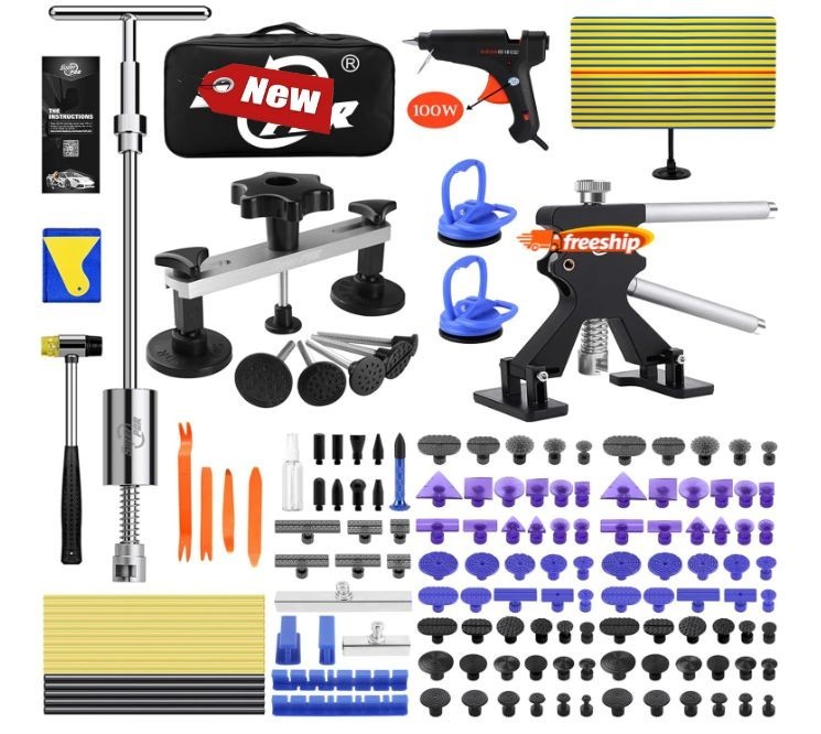 Kit extractor de abolladuras para autos de 169 piezas, sin pintura, ideal para r
