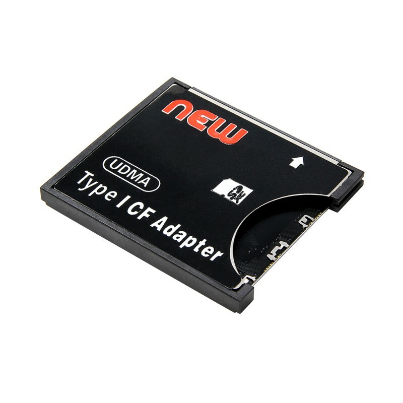 High Speed SDXC SDHC SD to CF Compact Flash Memory Card Reader Adapter black