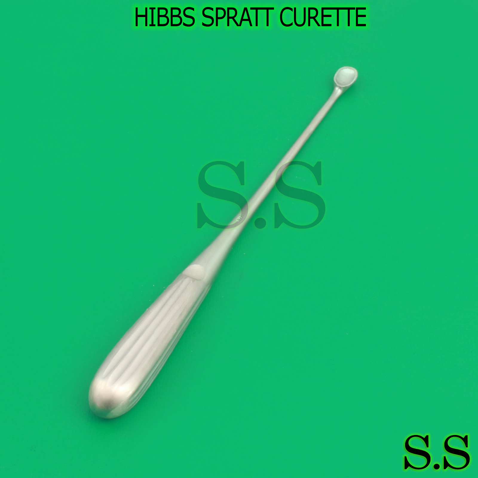 NEW HIBBS SPRATT SPINAL FUSION CURETTE, OVAL CUP , 9", SIZE 6