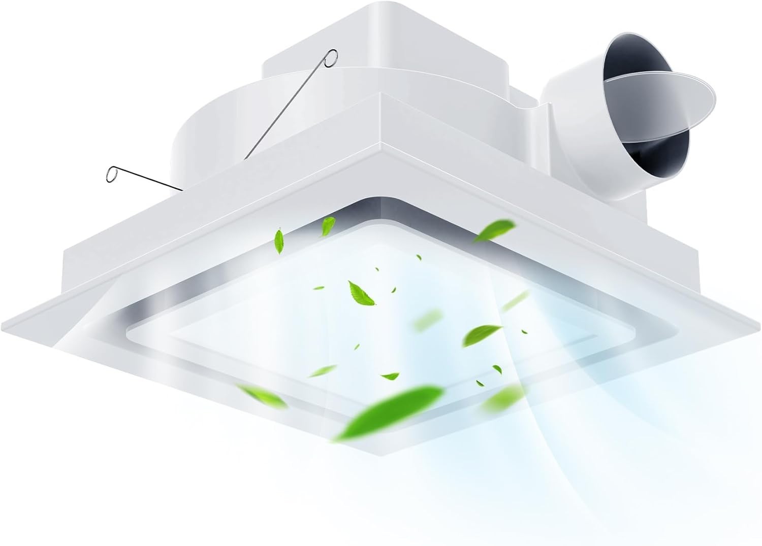 12" Ultra Quiet Bathroom Fan with LED Light, 1.0 Sone 141CFM 10x10 Mount (Single