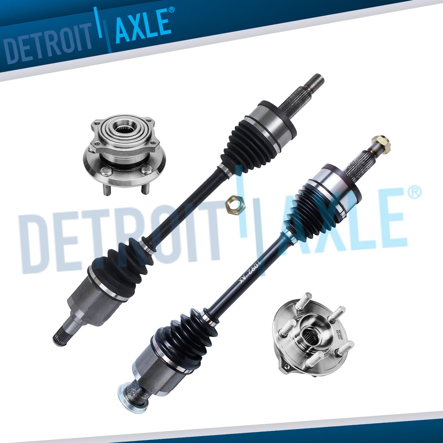 AWD Front CV Axles Wheel Bearing Hubs Kit for Dodge Charger Magnum Chrysler 300