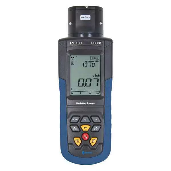 Reed Instruments Radiation Mtr,0.0001to1001uSv/hr,Digital R8008 Reed Instruments