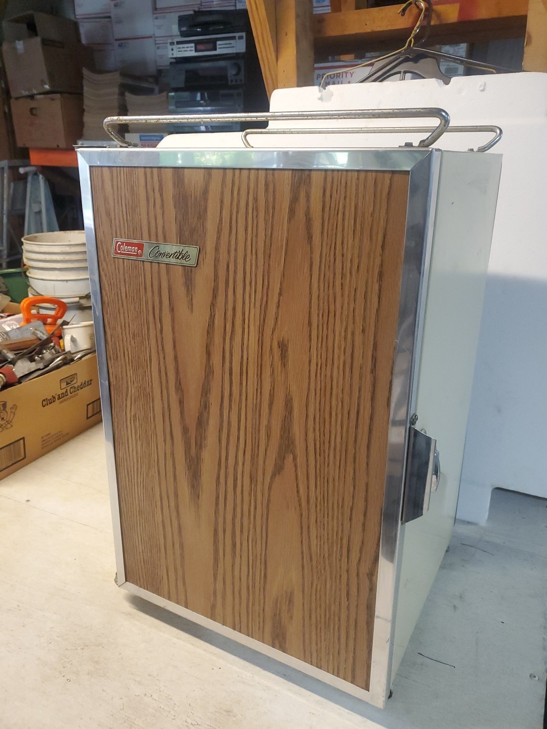 Vintage Classic! in the style of a mini fridge Rugged Coleman Convertible Cooler