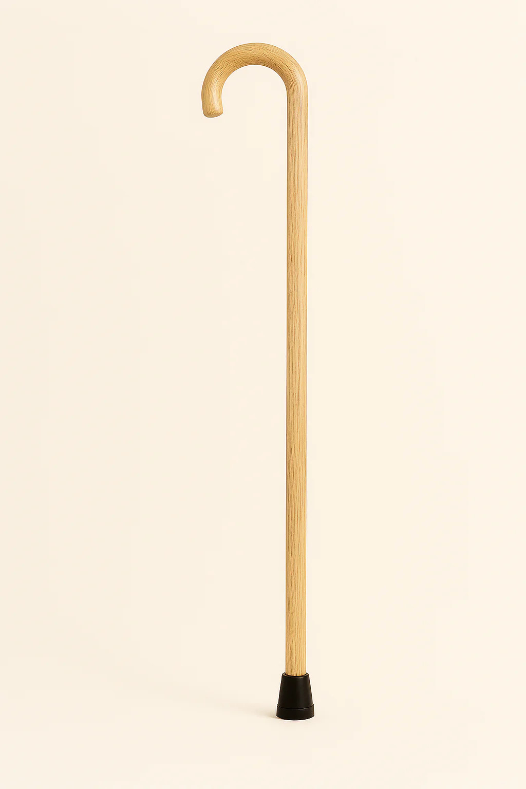 "Harvy Round Handle Hardwood Walking Cane 36" Natural, Black, Mahogany, Walnut"