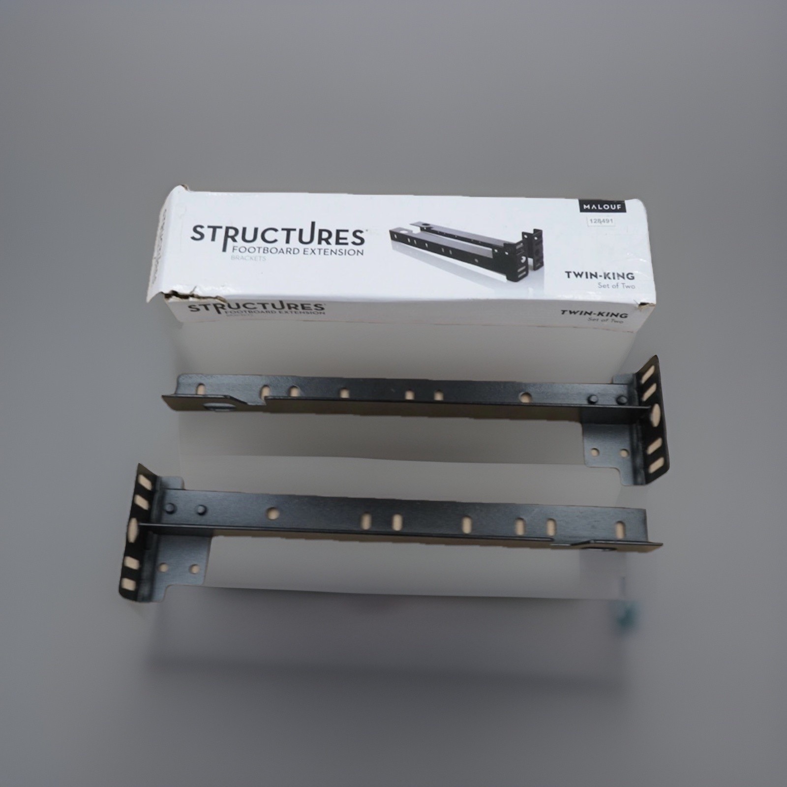 Malouf ST00FTBR Footboard Extension Brackets Structures Twin To King