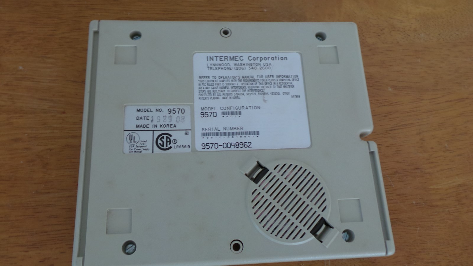 Intermec 9570 Wedge Reader without AC Adapter
