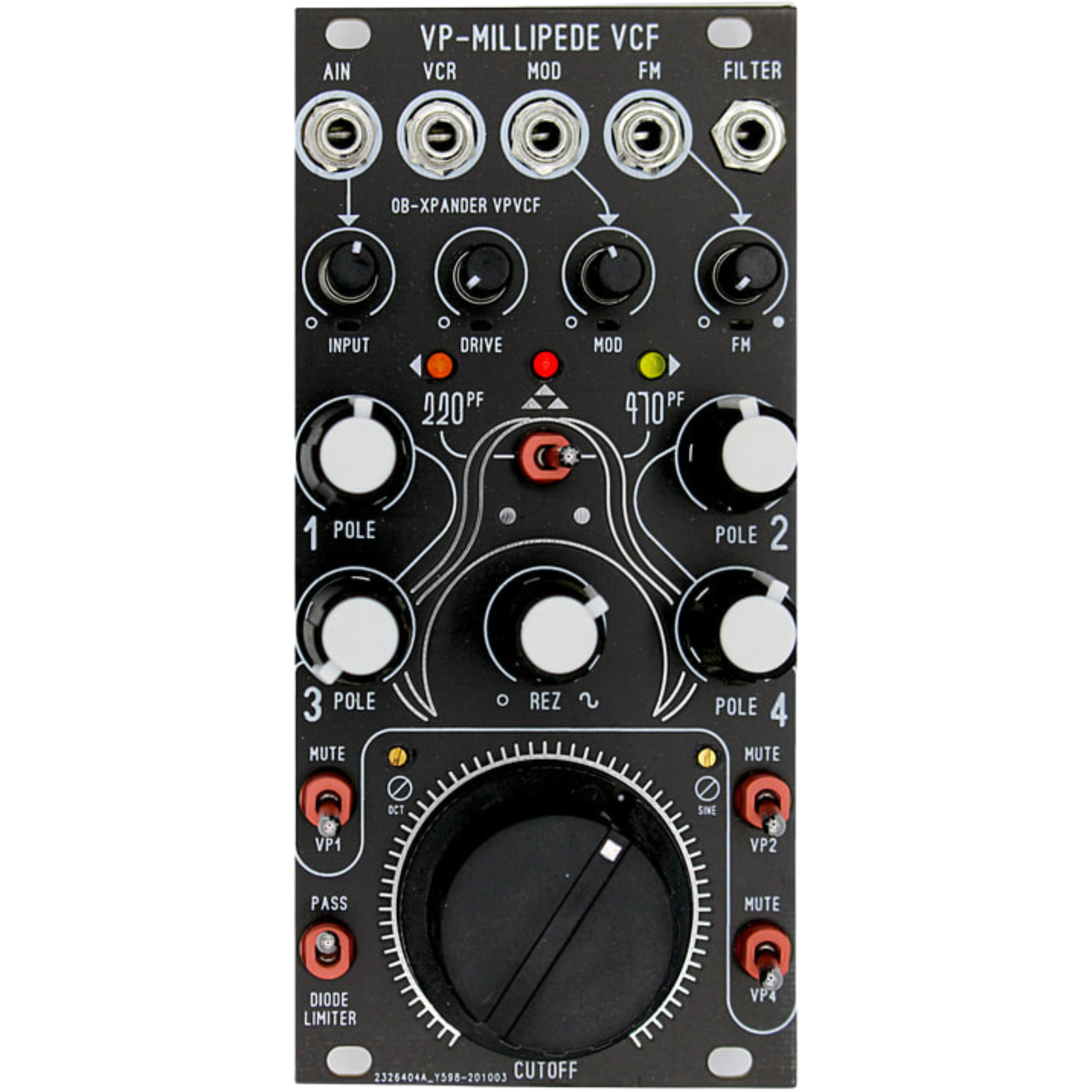 Blue Lantern Millipede Variable Pole VCF Eurorack Synth Module