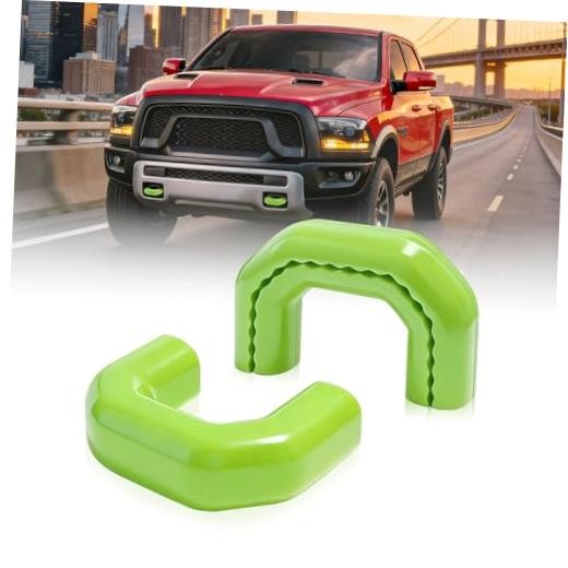 Tow Hook Covers for Dodge RAM 1500 Classic 2009-2026 Warlock & Rebel, U GREEN