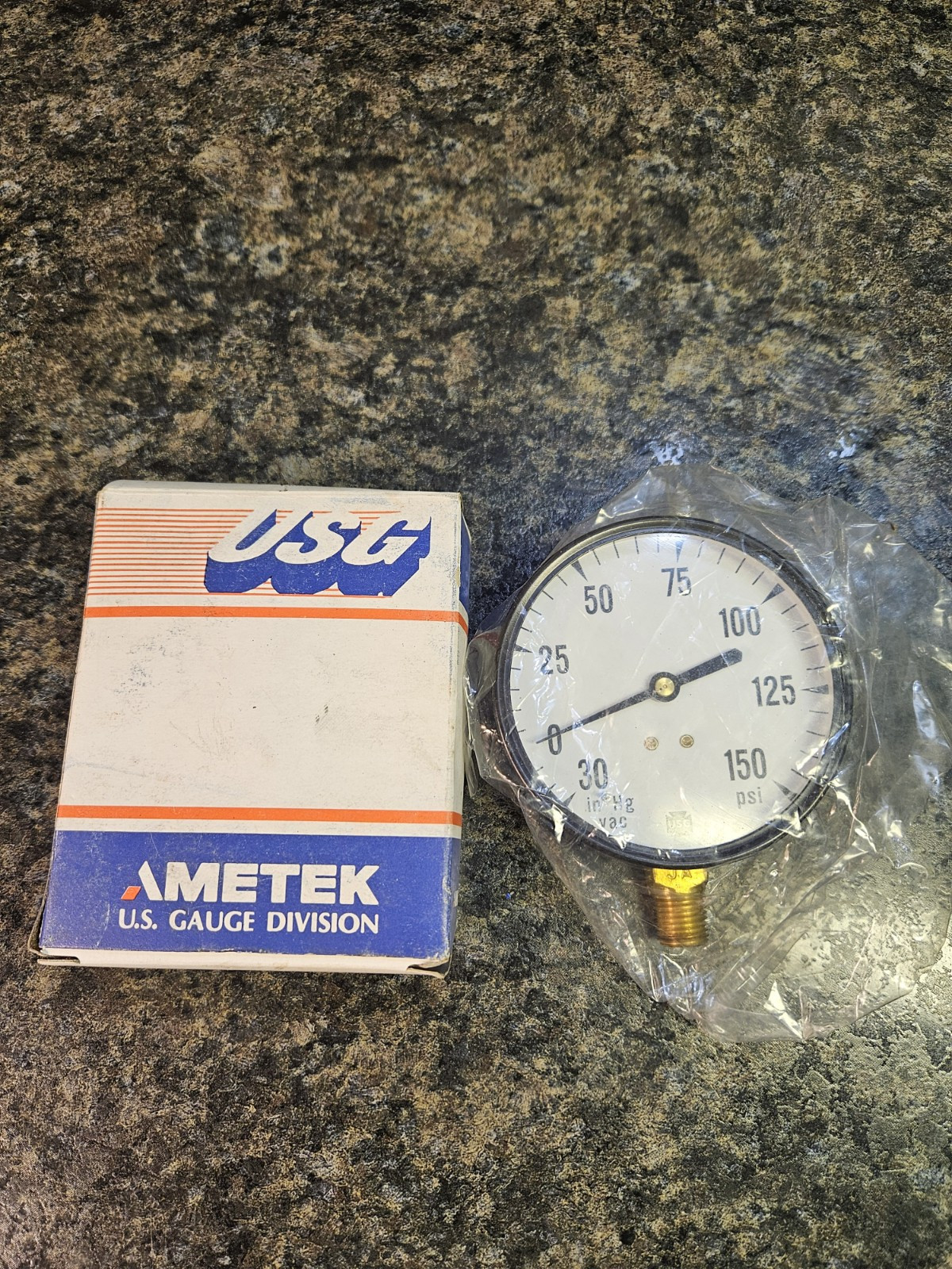 USG U.S. Gauge Ametek PSI Gauge 30-0-150 psi ~ 3½" ~ #005499A NIB (Lot 102)