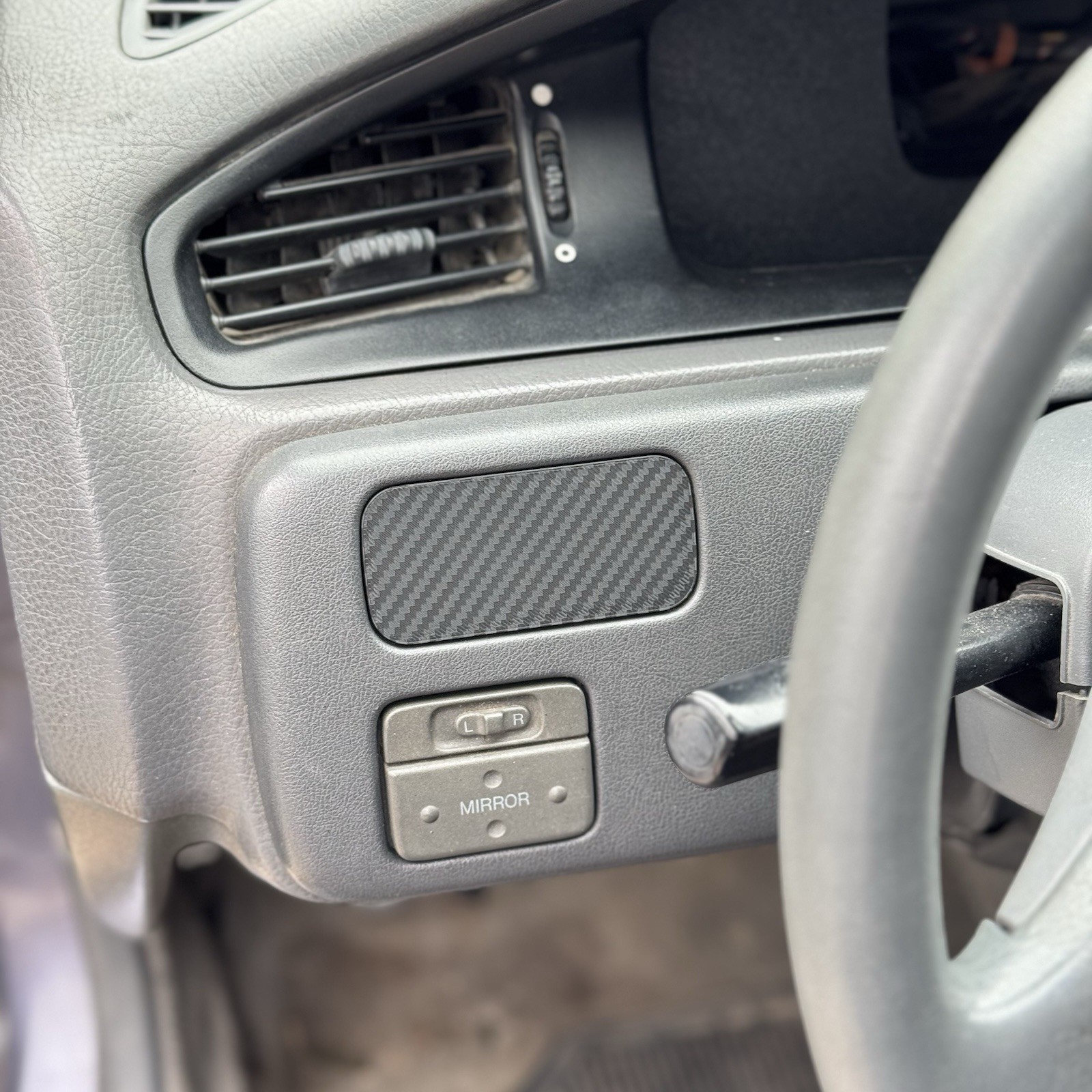 Button DELETE Civic EG Dimmer Cruise Control Sunroof sw CARBON PATTERN FINISH