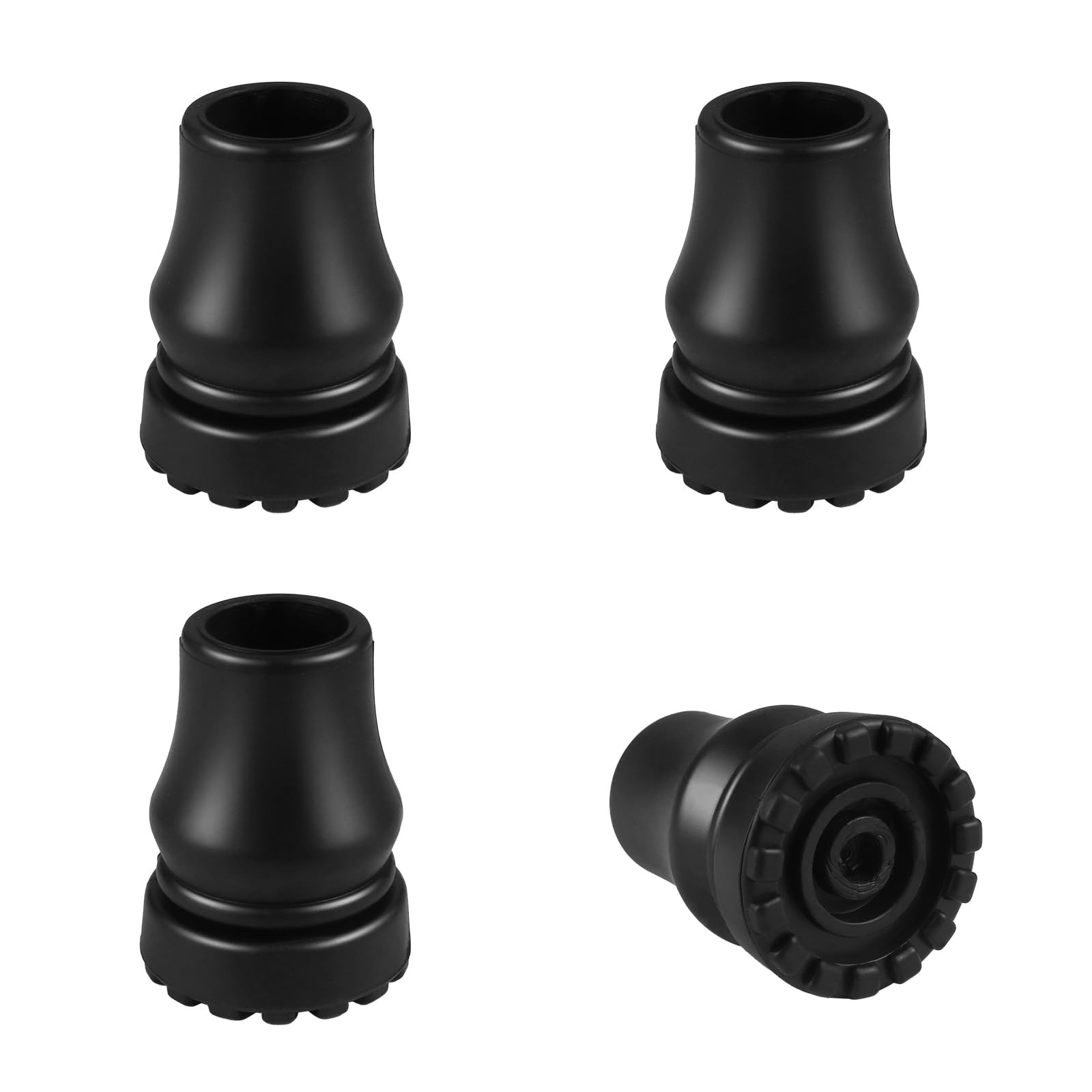 4Pcs Cane Tips 3/4 Inch Heavy Duty Rubber Cane Tips Anti Slip TPR Replacement.