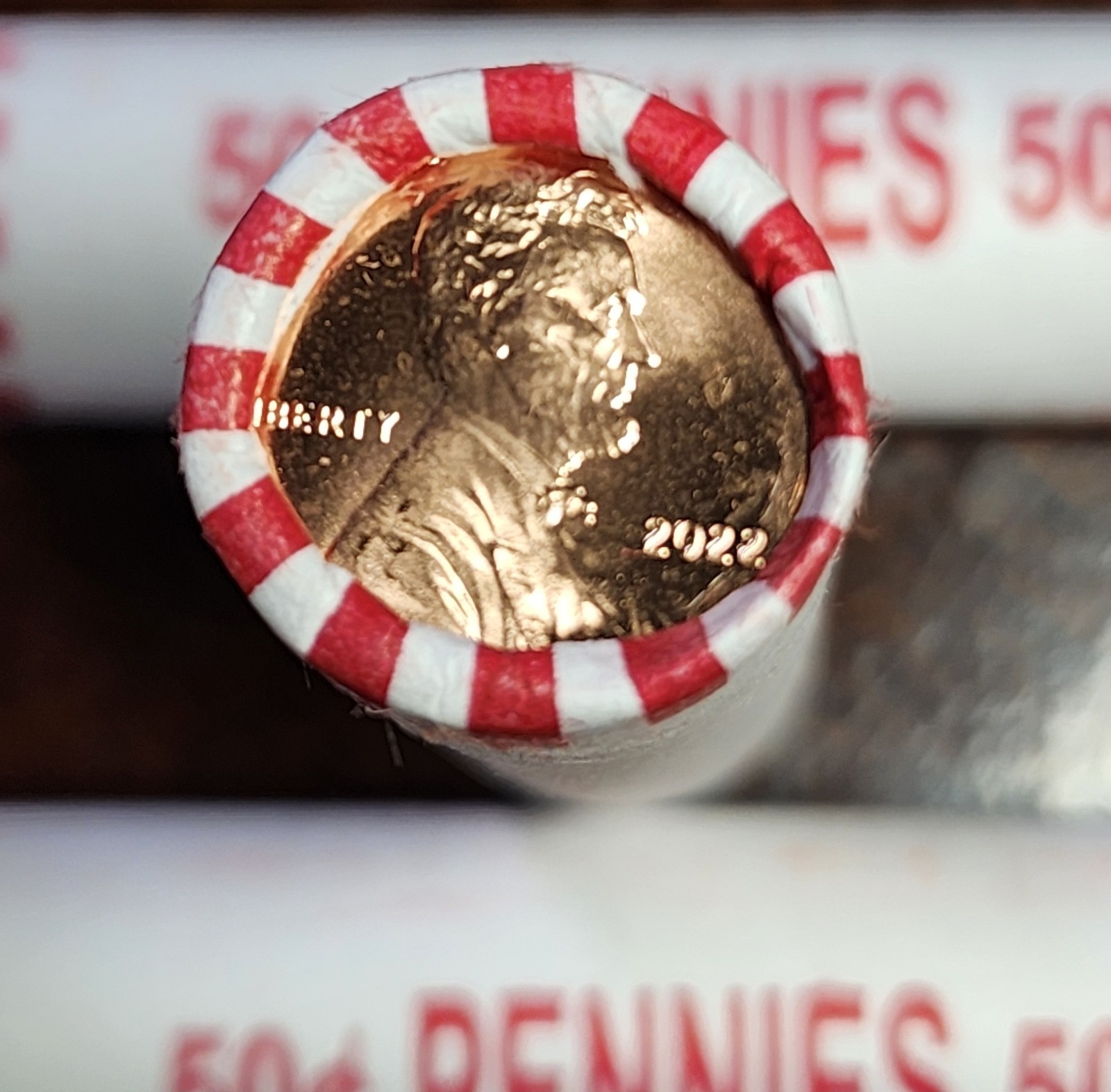 2022-P Lincoln Shield Penny - 50 Coin Roll - OBW 1 Roll 50c - BU / UNC