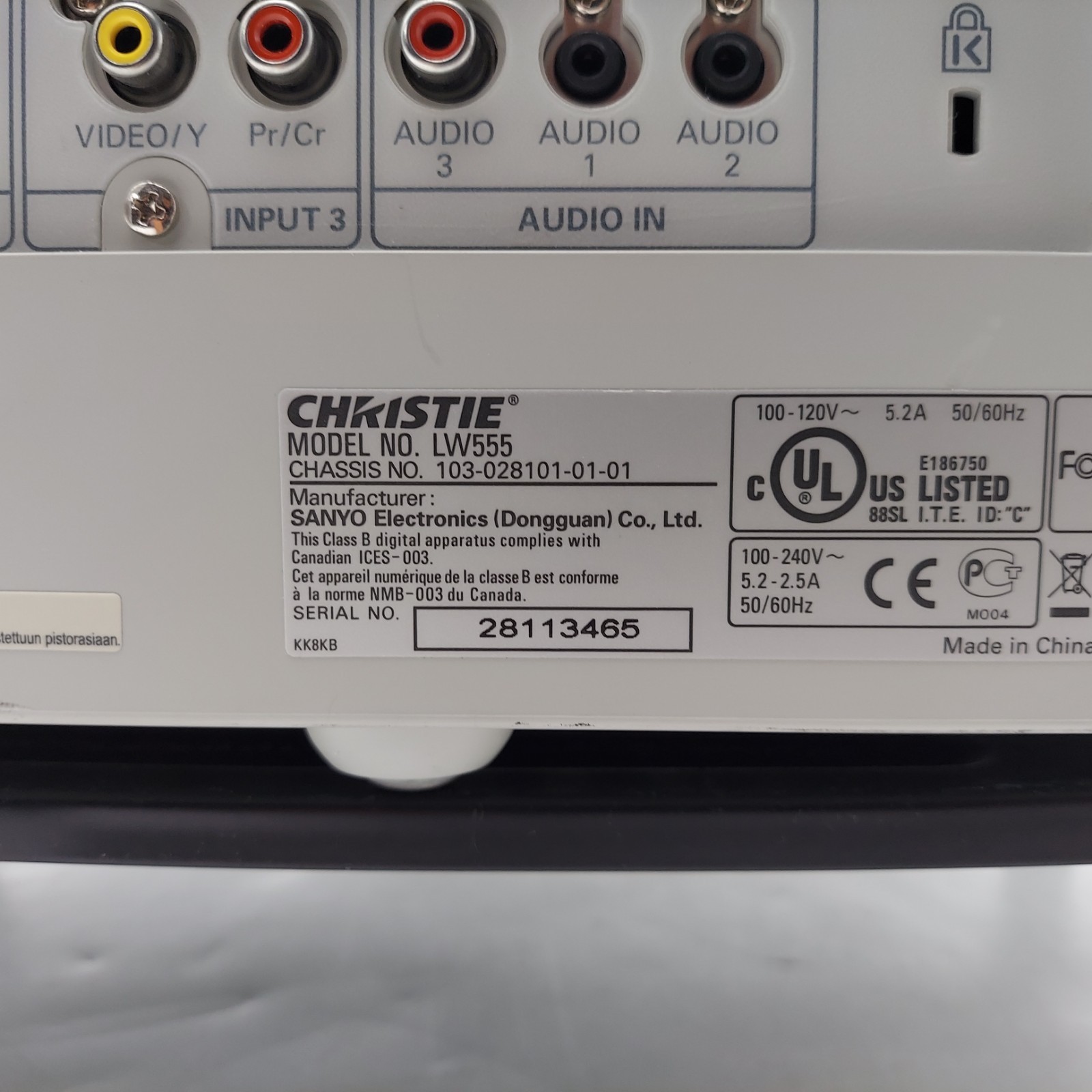 Christie LW555 3LCD Projector