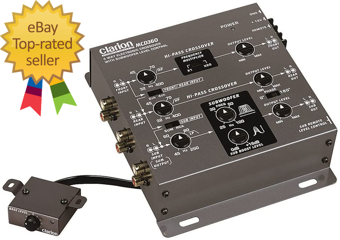 Mobile Electronics Mcd360 3 Way 6 Channel Electronic Crossover with Subwoofer