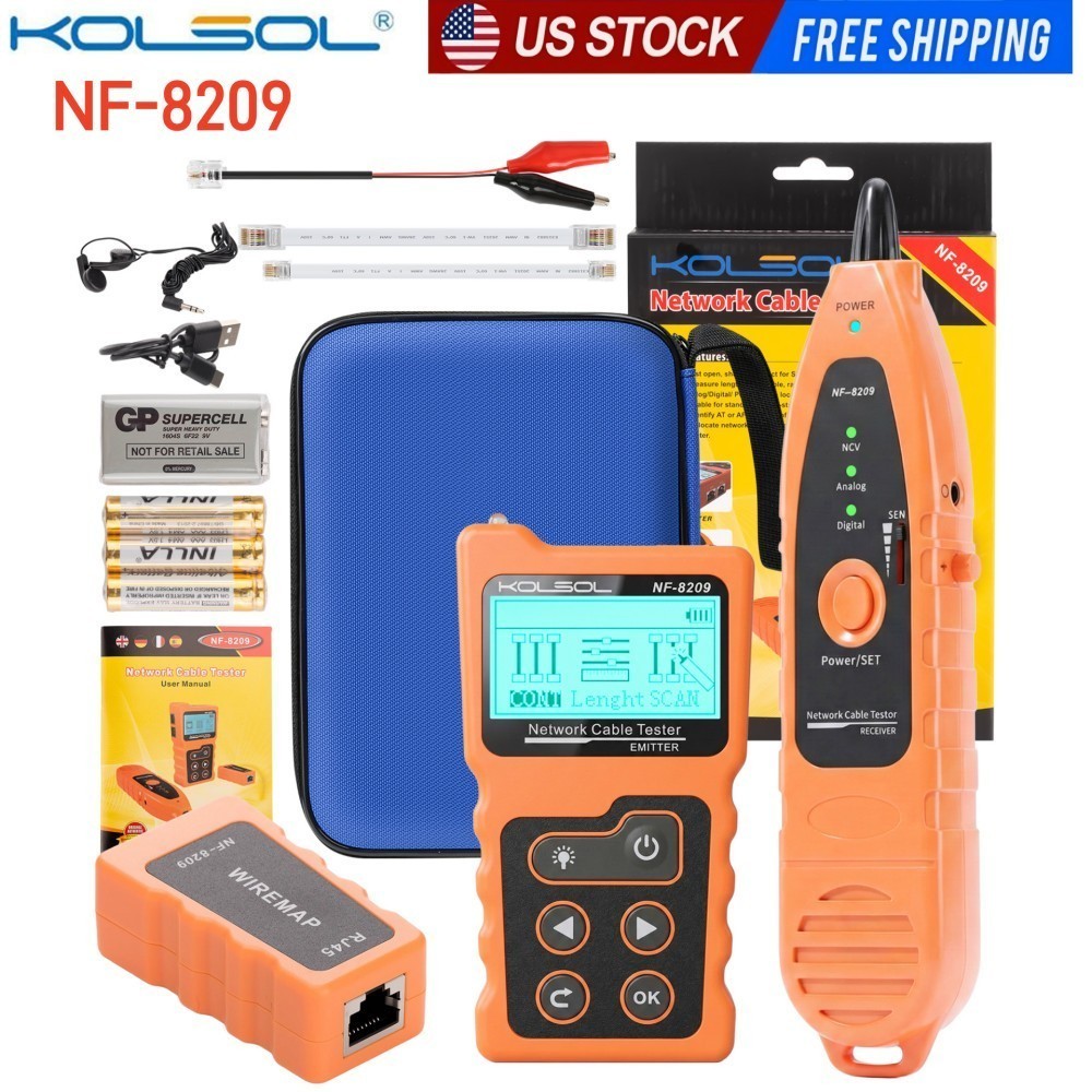 NF-8209 PoE Tester Network Cable Tester Cat5 Cat6 CAT6a Lan Test Network Tool