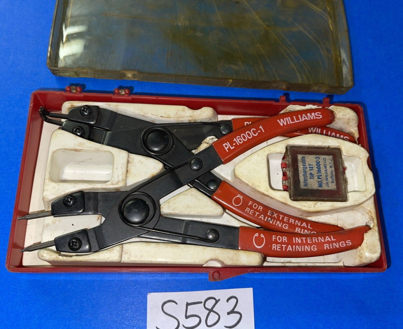 WILLIAMS CO TOOLS SNAP RING INTERNAL AND EXTERNAL PLIERS SET
