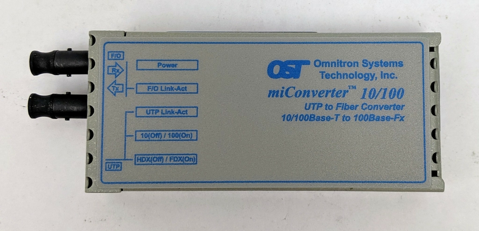 Omnitron Systems Technology miConverter 10/100 Base TX FX Ethernet 1120-0-0W