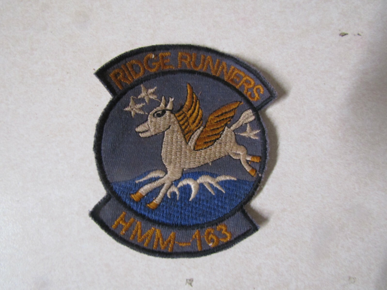 MILITARY PATCH OLD VIETNAM ERA RIDGE RUNNERS HMM-163