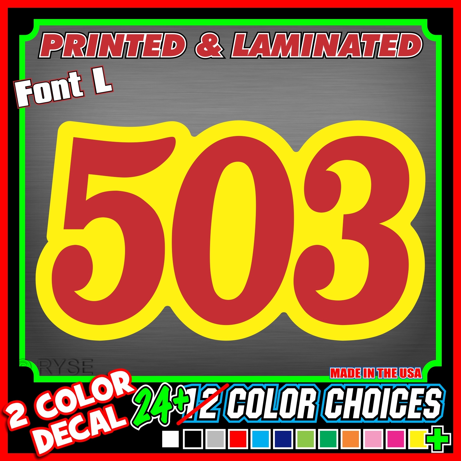 3 Custom Racing Number Plate Vinyl Decals Go Kart Snowmobile Dirt Bike SX MX ATV