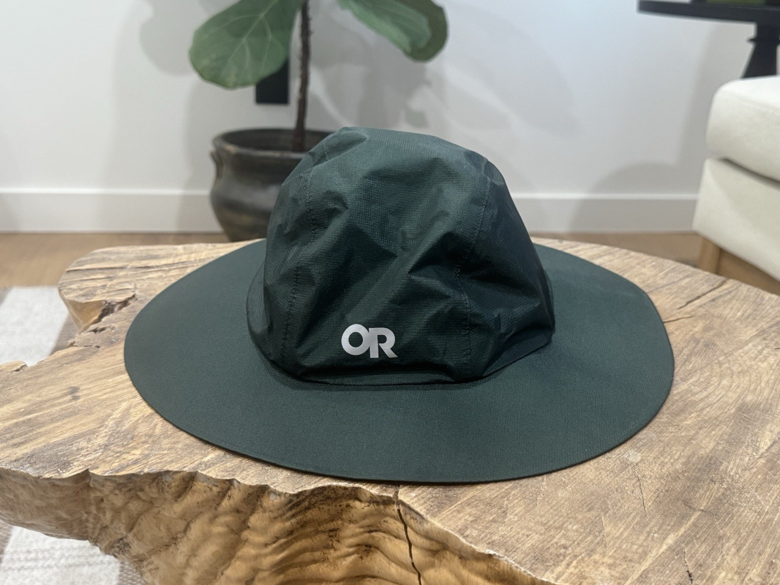 Outdoor Research Helium Rain Full Brim Hat L/XL Forest Green