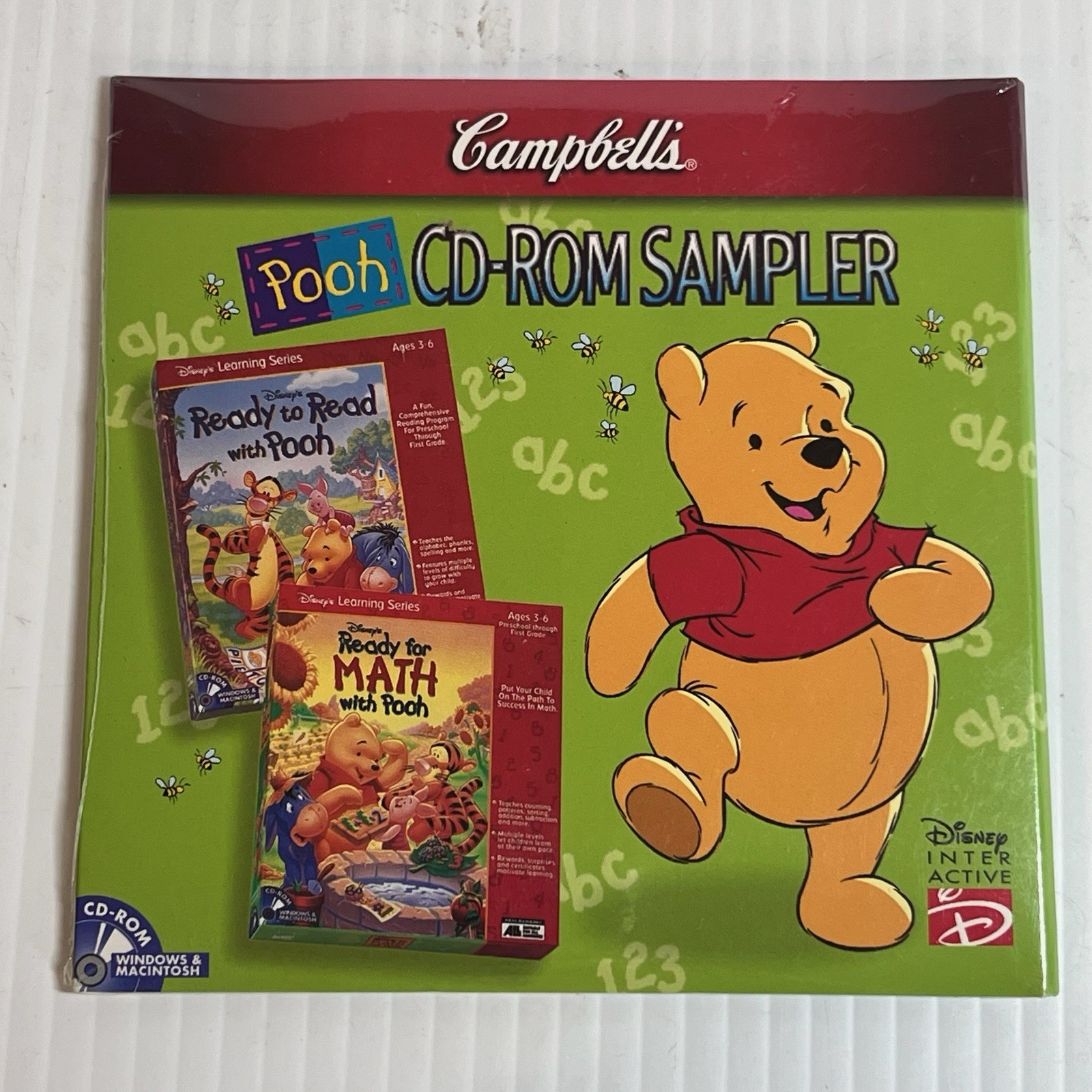 Campbells Pooh CD Rom SAMPLER Disney Interactive New SEALED