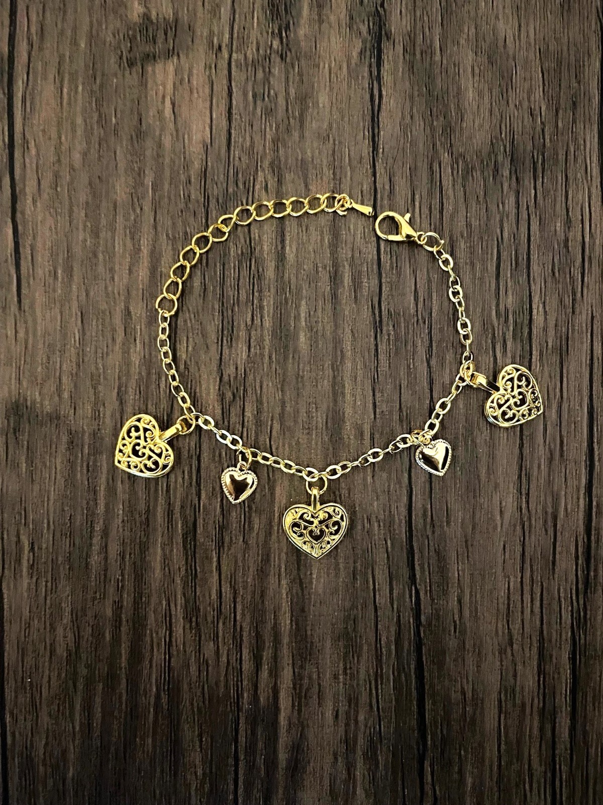 Handmade Heart Charm Bracelet