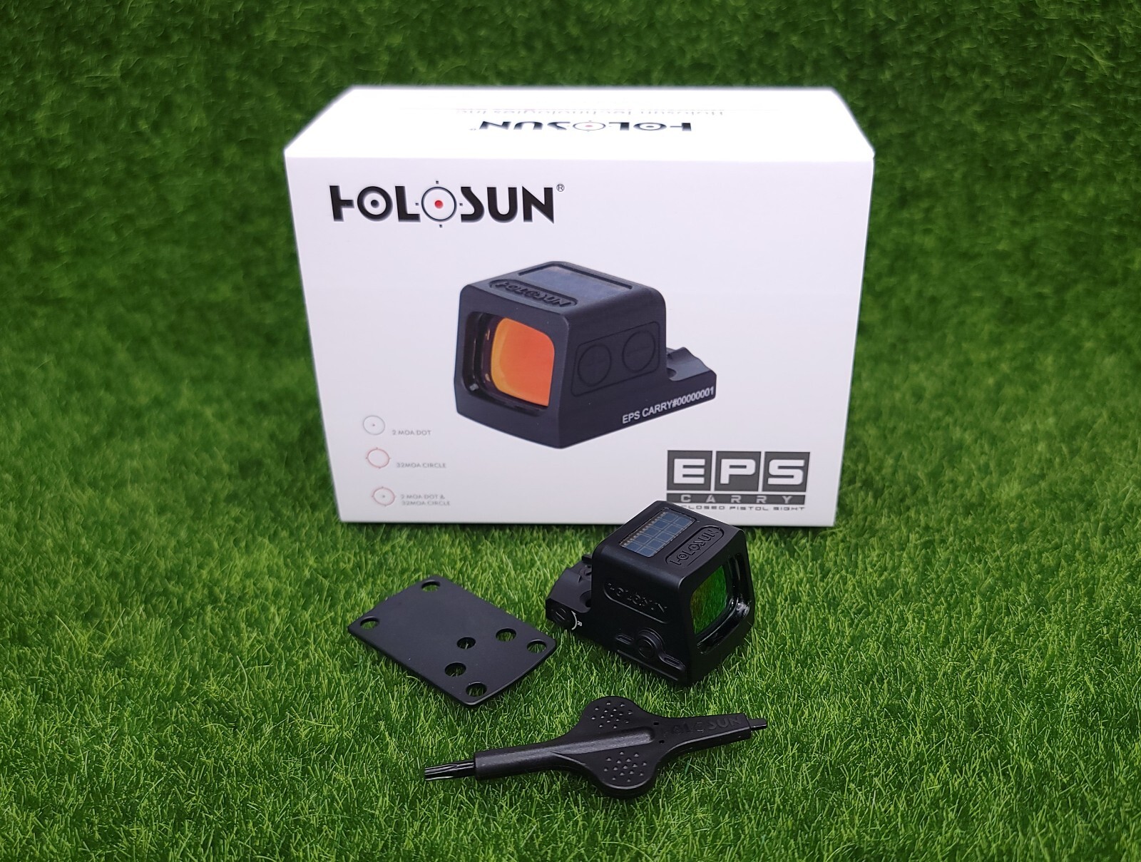 Holosun EPS Carry Red MRS Dot Sight 2 MOA Dot/32 MOA Circle - EPS-CARRY-RD-MRS