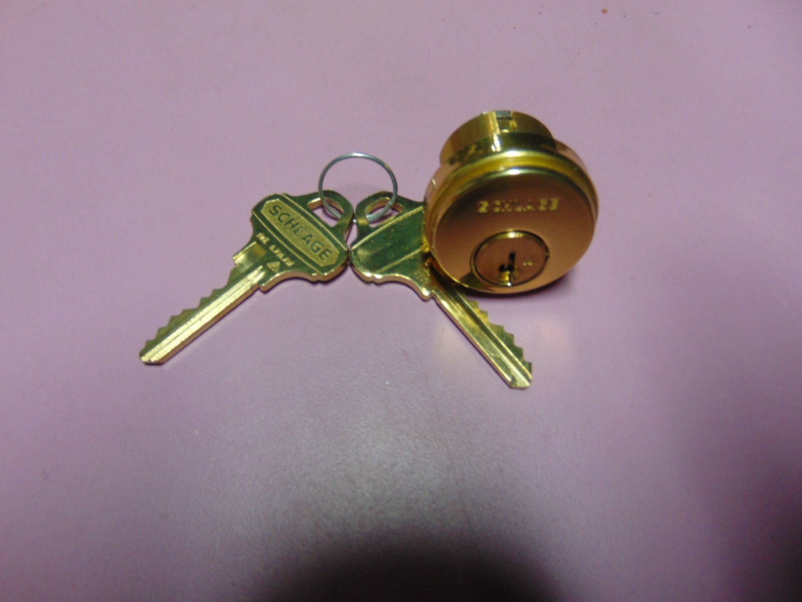 1   EVEREST SCHLAGE C123 BRASS MORTISE LOCK WITH 2 KEYS           LOCKSMITH